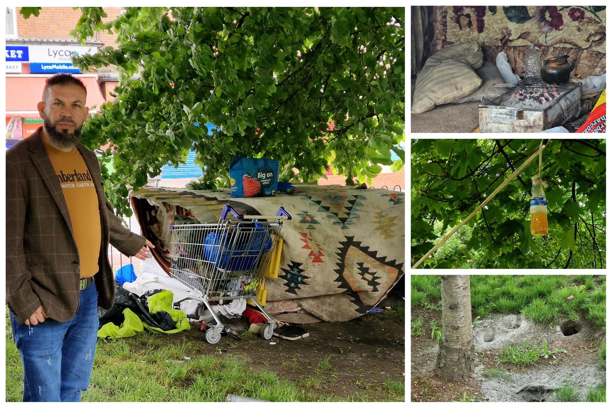 Sheffield homeless man's camp removed from shopping area after complaints of anti-social behaviour