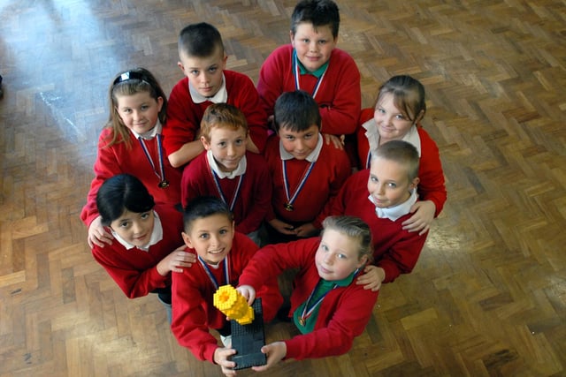 This school Lego league team were trophy winners in 2009. Do you recognise any of the children in the picture?
