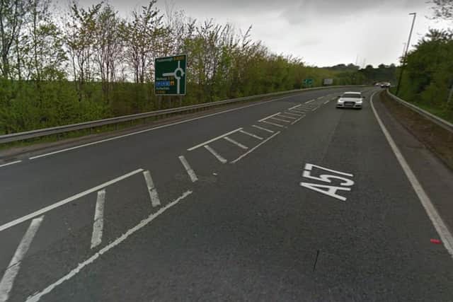 The Mosborough Bypass in Sheffield was closed after a collision yesterday