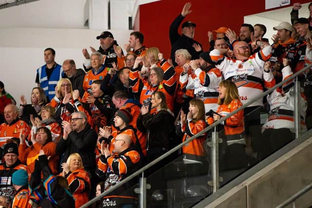 Delighted Steelers fans at Devils pic Rebecca Brain