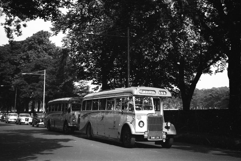 Route 336 ran between Perth railway station and Kirkcaldy, with short journeys to Newburgh. Working one such, with a journey time of 35 minutes, is Newburgh-allocated No PA49 (BMS 211), an Alexander-bodied Leyland PS1 new in March 1948; it would pass to Alexander Fife and remain in that fleet until sold in May 1969.