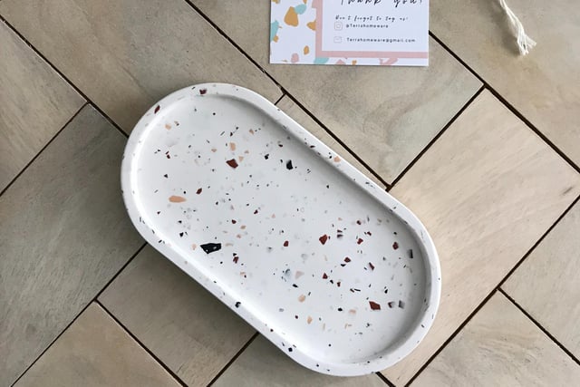 Treat someone with a terrazzo trinket tray, coasters and more from Sunderland-based Terra Homeware. Order through the instagram page on @terrahomeware