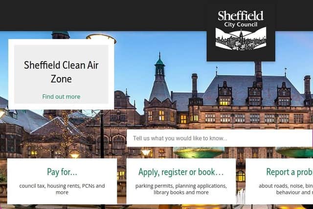 Sheffield Council homepage. Sheffield Council is revamping its customer services including its websites.