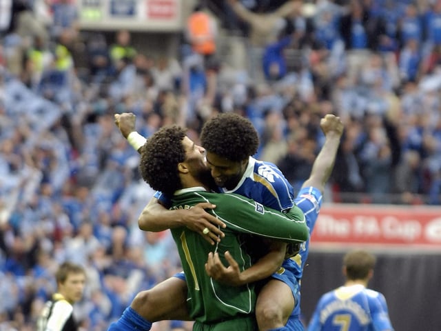 Celebrations after the whistle. Picture: Will Caddy