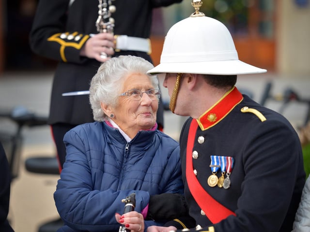 The Band of Her Majesty’s Royal Marines Portsmouth star in the short video filmed in 2015 at Gunwharf Quays retail outlet - just a stone’s throw from Portsmouth Naval Base, the home of the Royal Navy.