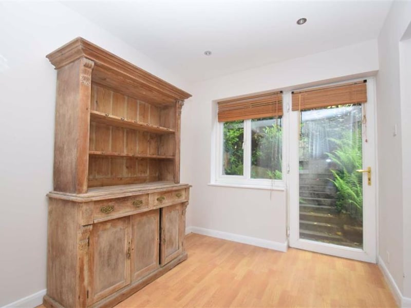 Dining area with doors to fully enclosed and secluded rear garden.