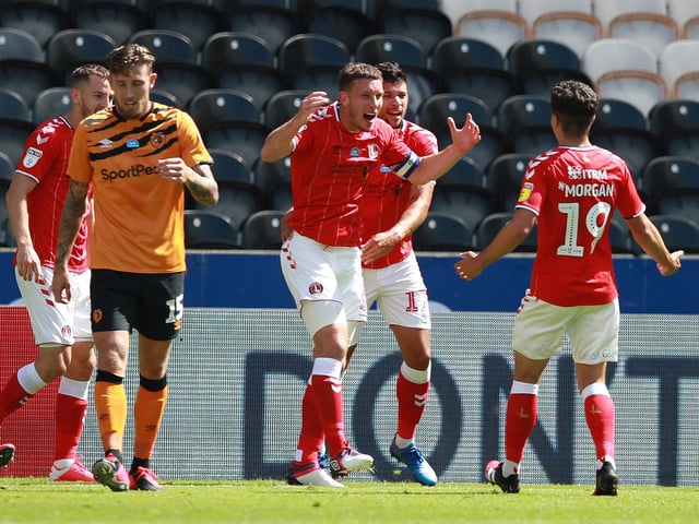 The ex-Pompey captain remains at The Valley after their relegation from the Championship. The centre-back had two spells with the Blues after coming through the academy, netting twice in 42 matches.