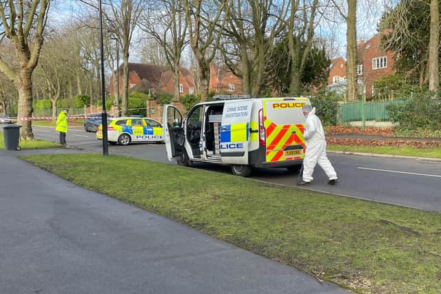 South Yorkshire Police's Crime Scene Investigation team arrived on scene on Whirlowdale Road at around 10.20am this morning