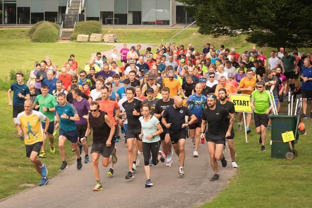 Runners set off in the Portsmouth Lakeside parkrun event. Picture: Keith Woodland (140821-24)