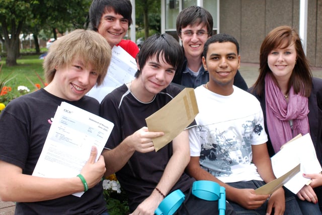 Pupils at All Saints School celebrate their great A level results back in 2009