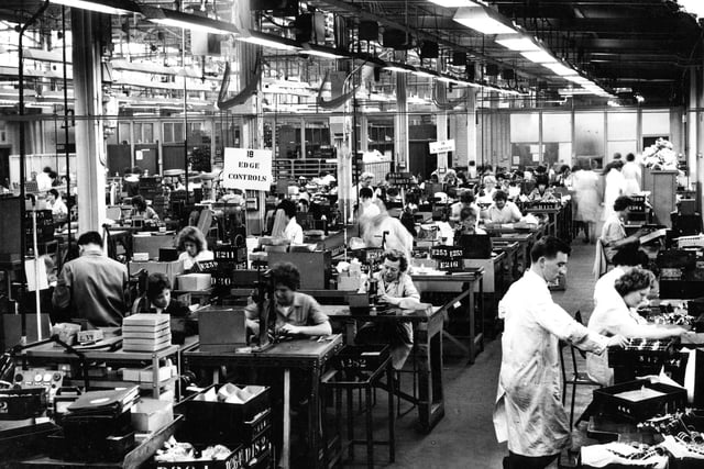 Morganite Resistors in 1963 with a section of floor of the potentiometer department in the picture.
