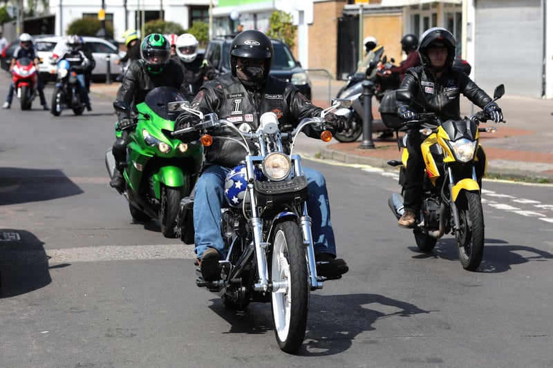 Bikers turned out for the fundraiser at Broadway bakers.

Picture: Sam Stephenson