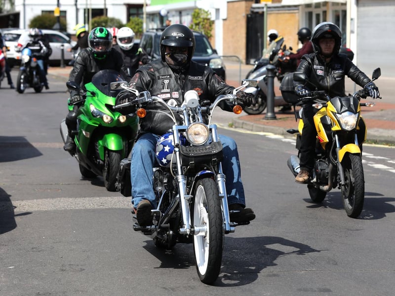 Bikers turned out for the fundraiser at Broadway bakers.

Picture: Sam Stephenson