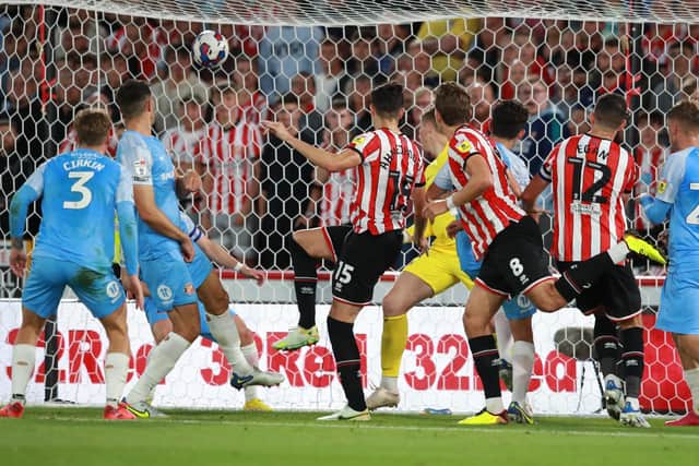 Anel Ahmedhodzic scores against Sunderland: Simon Bellis / Sportimage