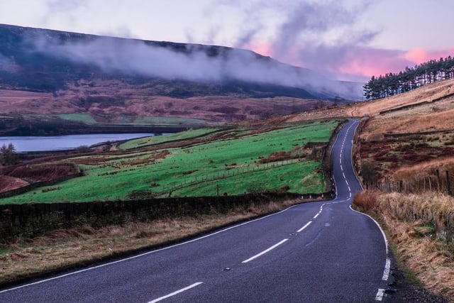 A major road between Manchester and South Yorkshire but one that throws up magnificent views. The A628 sweeps past a series of reservoirs, with views taking in huge swathes of the Peak District. Just avoid it at rush hour