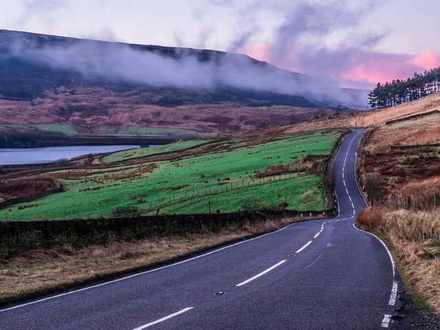 A major road between Manchester and South Yorkshire but one that throws up magnificent views. The A628 sweeps past a series of reservoirs, with views taking in huge swathes of the Peak District. Just avoid it at rush hour
