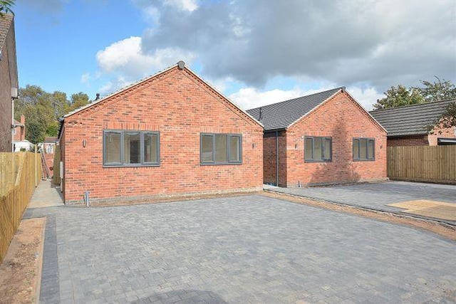 This two bedroom bungalow has an open-plan living area with a dining area with vaulted ceiling. Marketed by Richard Watkinson & Partners, 01623 355090.