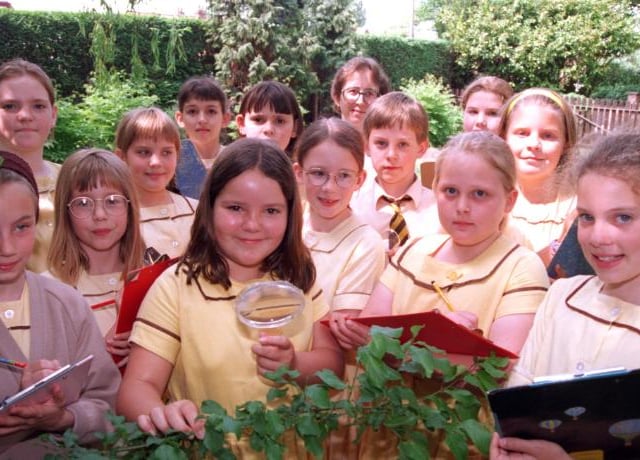 This youngsters won an award back in June of 1996 for a naturalist study they conducted at Sandall Beat Wood. Year five class of St Mary's School.