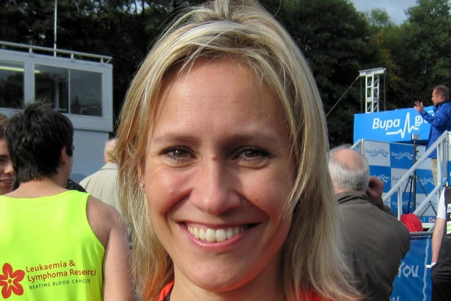 BBC newsreader Sophie Raworth at the start line of the 2011 Great North Run.