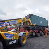 B17 tender arrives at CTL Steels yard in Ecclesfield.Picture Scott Merrylees