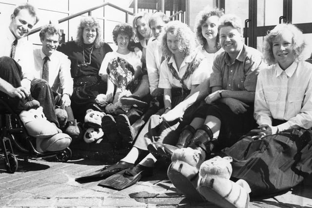 The South Shields Town Hall planning department held a fund raising day of "funny footwear" in 1990. Were you in the picture?