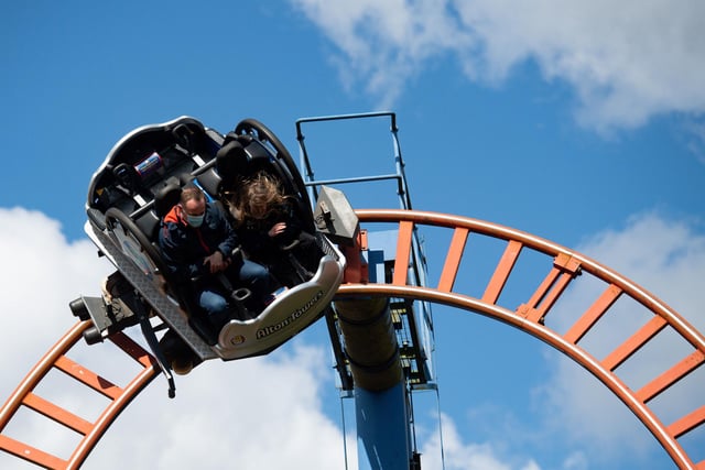 The popular theme park attraction is just a drive of around an hour and a half away from Sheffield. Popular rides include Nemesis, The Smiler and Oblivion. Ticket prices vary, depending on the day. Visit https://www.altontowers.com/ for more information. 
People pictured enjoying the attractions at Alton Towers in Staffordshire on April 12, 2021. Photo: Jacob King/PA Wire