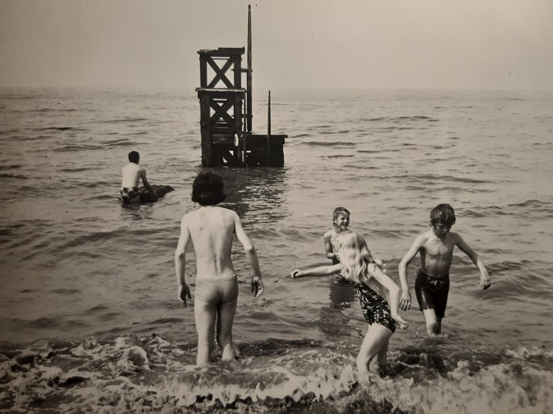 A happy, uncrowded beach scene in Cleveleys, 1970s? Are you in the picture?