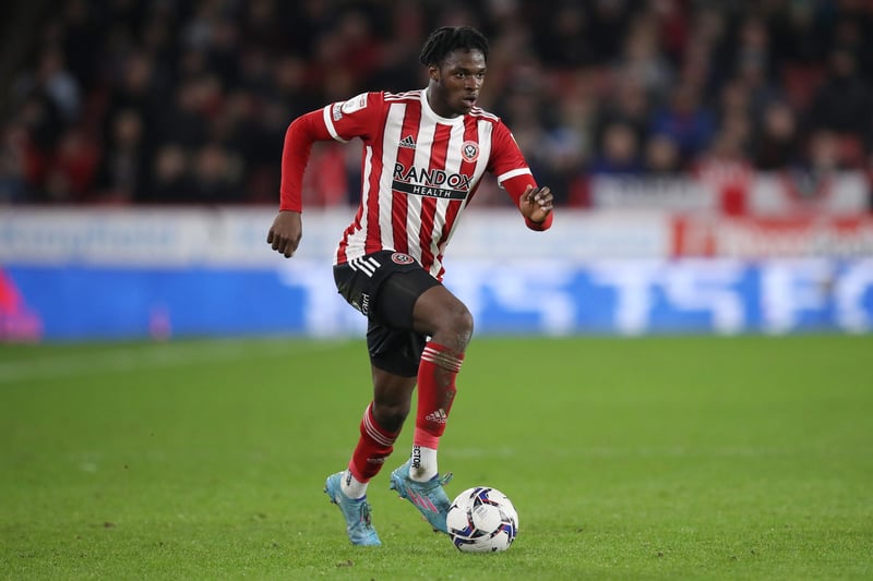Back at Bramall Lane from last season’s loan spell and playing with Baldock and Bogle both not risked after injury, Seriki had the tough task of shackling the very lively Jes Ucheghulam down the Town left but he did well enough, getting forward to support Brooks and Co. when he could
