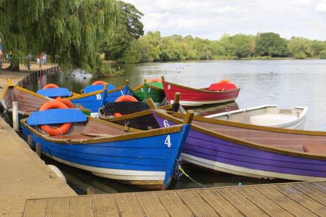 These colourful boats were snapped on Petersfield Lake waiting for someone to take them out for a row in 2014.