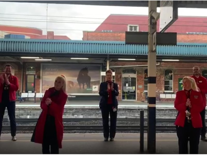 Applauding the NHS - including at Doncaster railway station - was a weekly event.