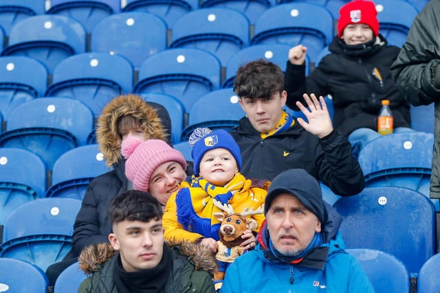 Mansfield Town Fans at the One Call Stadium for the Emirates FA Cup third round match against Middlesbrough.