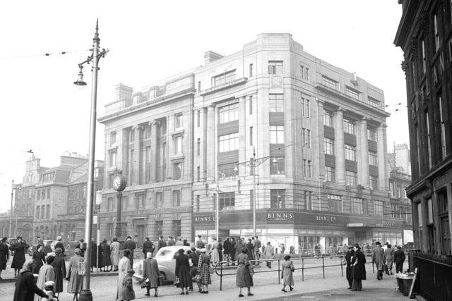 Binns department store at the West End was rebranded as Fraser's in the 1970s. The site will become the Johnnie Walker Visitor Centre, when work is completed.