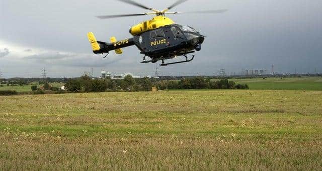 A police helicopter was used to search for an injured man in Aughton, Aston, Sheffield