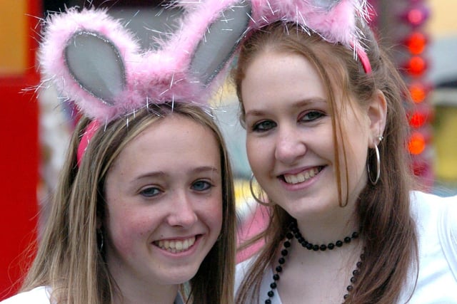 Katie Pantry ,15, and Rachel Toplis, 14, visiting the Mayfest at Hillsborough Park in 2006