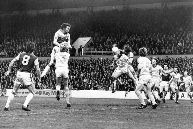 Another breathless attacking showdown from later in the 1981/82 season, with Brooking once again tormenting Leeds. The England international struck a brace to dampen the Whites' spirits for a second time in a matter of months. (Photo by Frank Tewkesbury/Evening Standard/Getty Images)