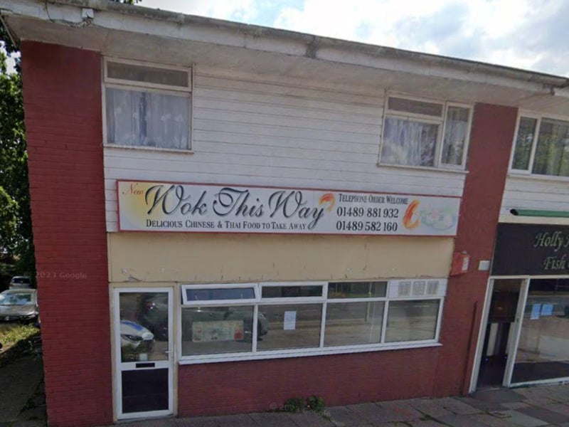 New Wok This Way, a takeaway at 62 Barnes Lane, Sarisbury Green, Southampton was given the score of one after assessment on October 29, the Food Standards Agency's website shows.
Its hygienic food handling was generally satisfactory, while its cleanliness and condition of facilities and building was improvement necessary.
Its management of food safety was rated major improvement necessary.