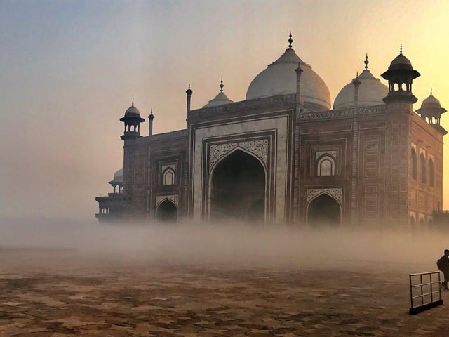 Shortlisted - Gillian McDonald -Taj-Mahal.
Skydivers over the Great Pyramids of Giza and a Welsh farmhouse are just some of the astonishing pictures from the 2020 Historic Photographer of the Year Awards. The awards called on photographers to capture “history all around us”, in the form of historical places and cultural sites around the world. Astonishing images of civilisation’s most iconic landmarks, including the Taj Mahal, Pompeii and the Palace of Versailles are just some of the historical sites featured. But the Overall Winner out of thousands of entries in the worldwide competition was awarded to Michael Marsh, for his sombre picture of Brighton Palace Pier, captioned “standing in the full force of weather and time”.
