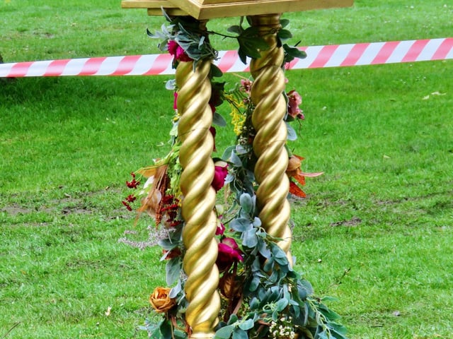 Filming in Sheffield for new HBO miniseries The Regime, starring Kate Winslet and Hugh Grant. The crew was busy packing up the props in Sheffield Botanical Gardens on Friday. Photos by @steelcitysnaps via Twitter