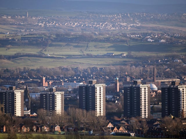 Rochdale, Greater Manchester has an infection rate of 705.0 with 1,551 confirmed cases.