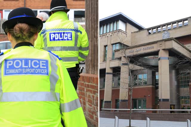 Sheffield Crown Court, pictured, has heard how Alexander Crane was caught by police with indecent images of children aged between four and six-years-old