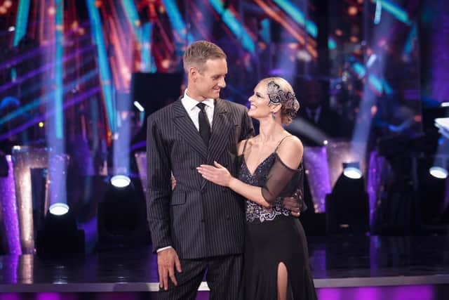 BBC Breakfast presenter Dan Walker, who lives in Sheffield, with Nadiya Bychkova after he became the 10th celebrity to leave BBC One's Strictly Come Dancing in the quarter finals. Photo by: Guy Levy/BBC/PA Wire