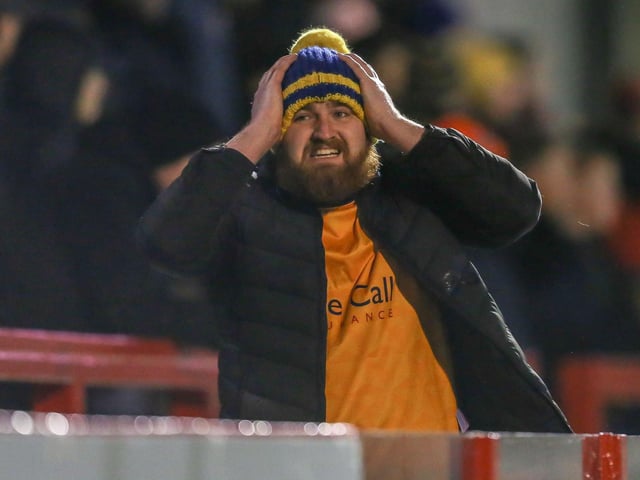 Mansfield Town fans at Crawley Town FC.