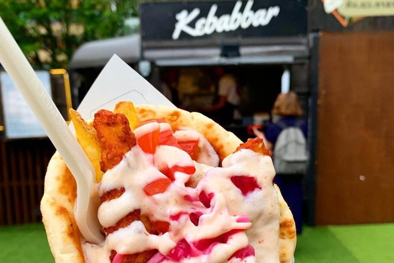 Kebabbar specialises in kebabs - but different. Order kebabs with all number of delicious fillings - including Greek chicken, halloumi and of course chips.