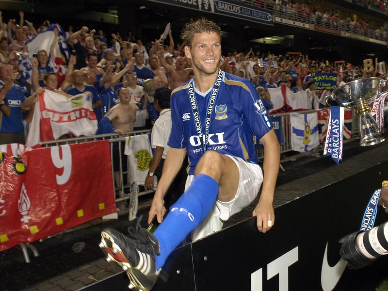 The Icelandic defender was hugely popular during his four-and-a-half-years with the Blues - and it seems that popularity remains. Featured 167 times for the club after Harry Redknapp signed him on a free transfer from Charlton. Won the FA Cup with Pompey.