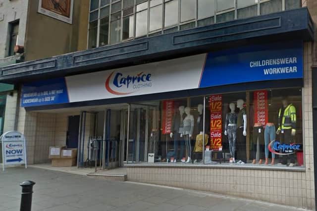 Caprice Clothing, on the High Street, Rotherham