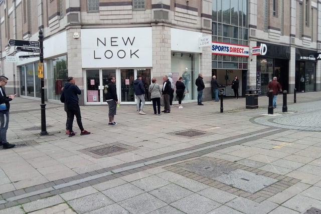 Shoppers were most keen for a trip to Sports Direct, with a queue forming outside the South Shields branch.