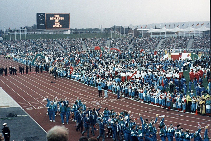 Opening ceremony of the World Student Games at Don Valley Stadium in 1991