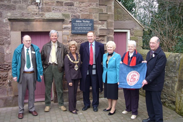 In 2009 Dave Fox, Keith Ayling (both Chesterfield Canal Trust),  Coun Ann Russell (Mayor of Rotherham),  Rt. Hon. Kevin Barron (MP for Rother Valley),  Coun Pat Russell (Mayoress of Rotherham),  Christine Richardson, David Trickett (both Chesterfield Canal Trust) at the unveiled a plaque to John Varley, chief on-site engineer for the building of the Chesterfield Canal from 1769 to 1778.
