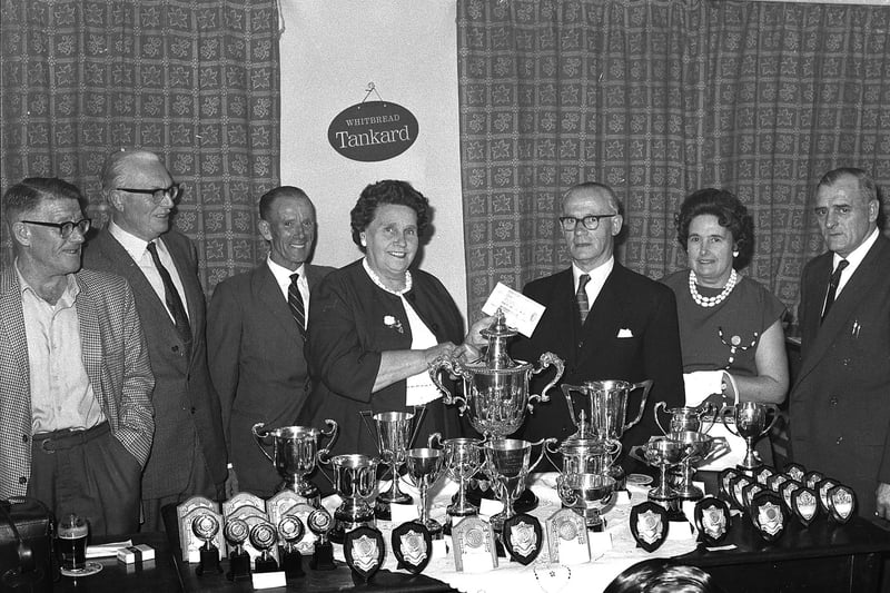 Warsop Darts and Dominoes presentation in 1963 - recognise any familiar faces?