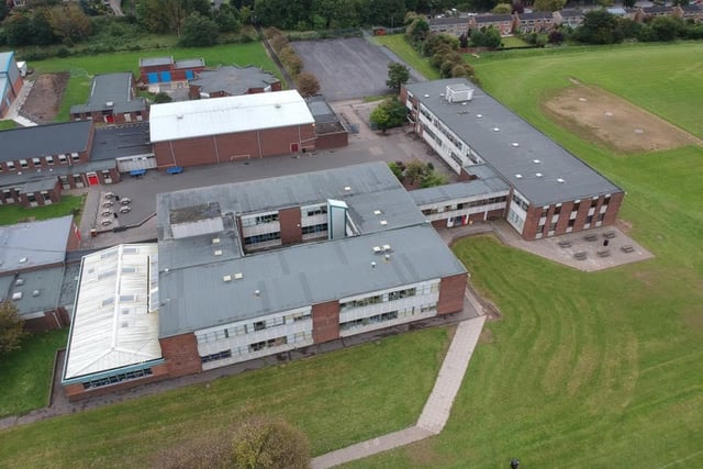 The old High Tunstall College of Science before demolition began in February.